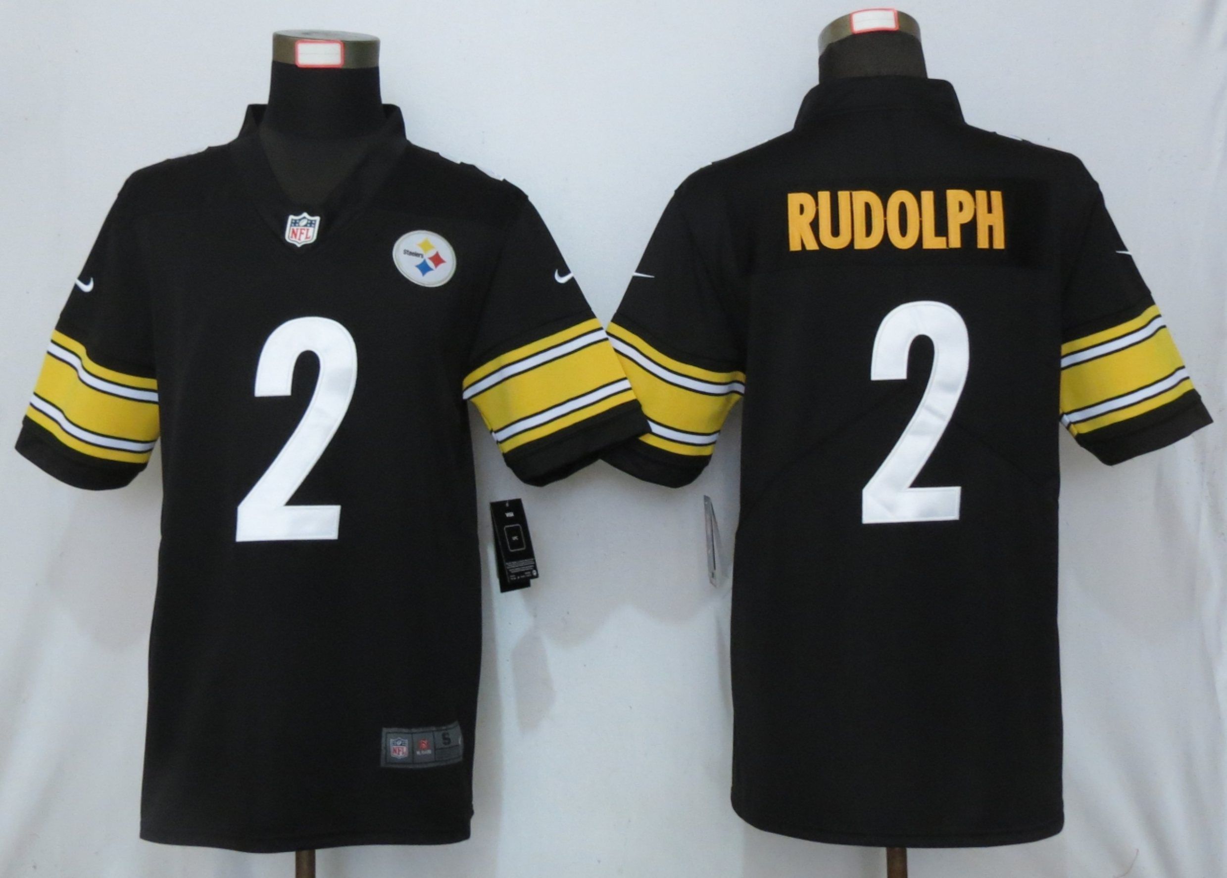 Men Pittsburgh Steelers #2 Rudolph Black Nike Vapor Untouchable Limited NFL Jerseys